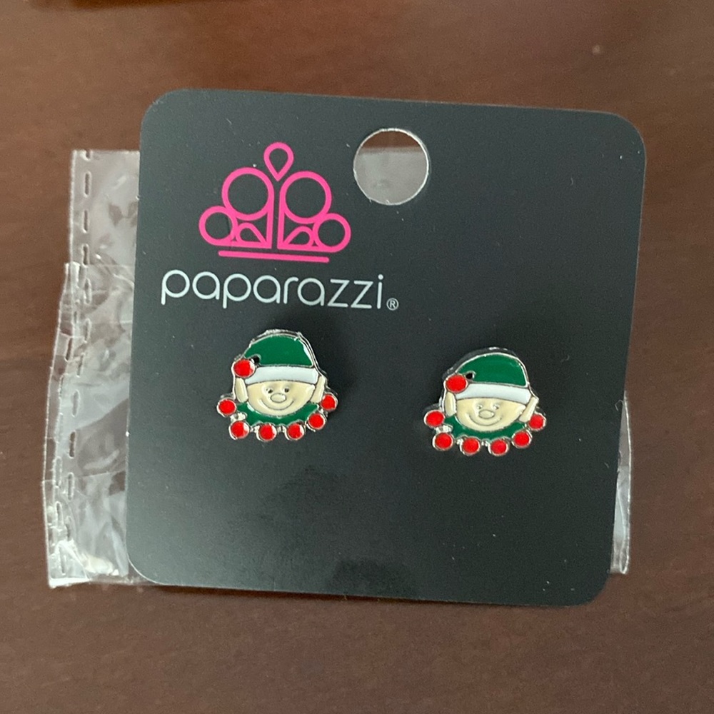 Paparazzi Christmas Elf Earrings